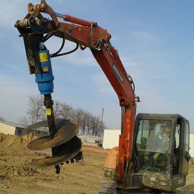 hydraulic hammer pile driver solar ramming machine for solar hydraulic post hole drill