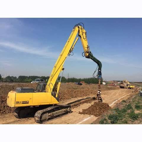 hydraulic hammer pile driver solar ramming machine for solar project hydraulic post installation hole drill